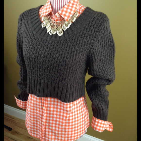 Duck Head Sweaters - Dark Brown Cropped Sweater