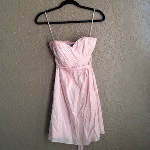 Pink strapless summer dress