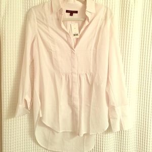 White stripes button down.