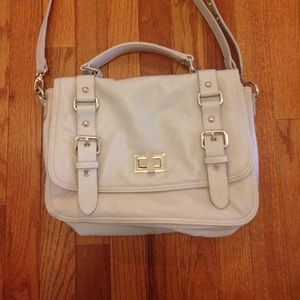 Ivory and gold handbag