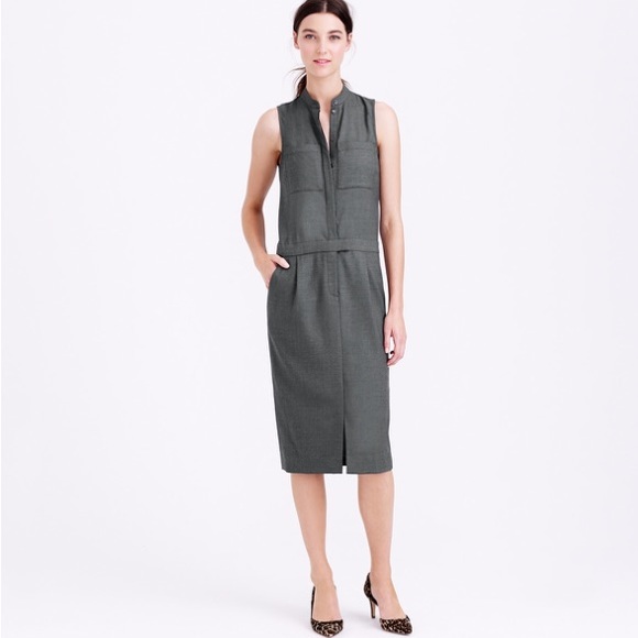 J. Crew Super 120s patch pocket dress