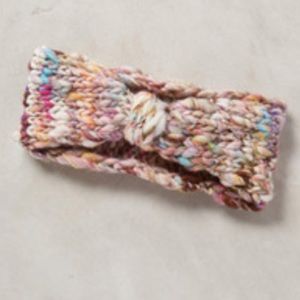Anthropologie top knot knitted headband
