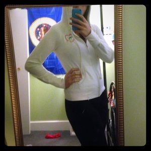 Adorable Vitoria's Secret white zip-up