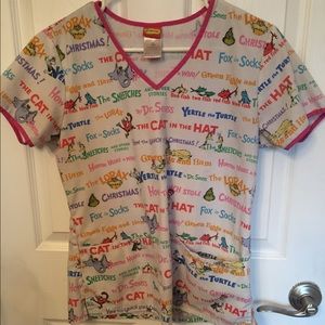 Dr. Seuss scrub top