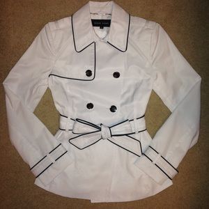 NEW XS white double breasted jacket