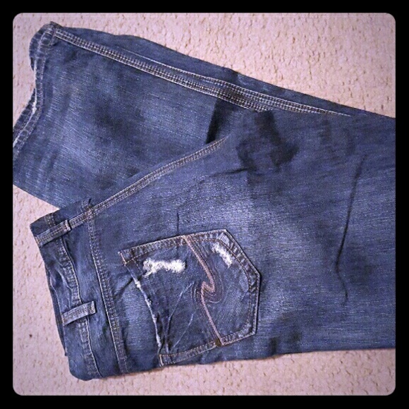 Mens silver jeans
