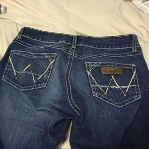 Wrangler Premium Patch Boot Leg Jeans