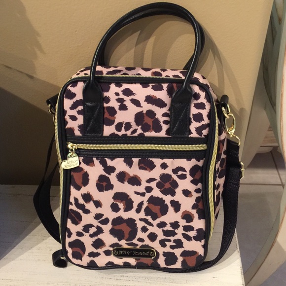 Betsy Johnson leopard lunch tote