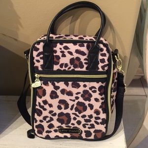 Betsy Johnson leopard lunch tote