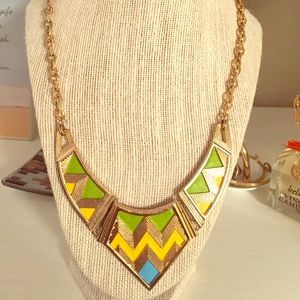 Chevron statement necklace