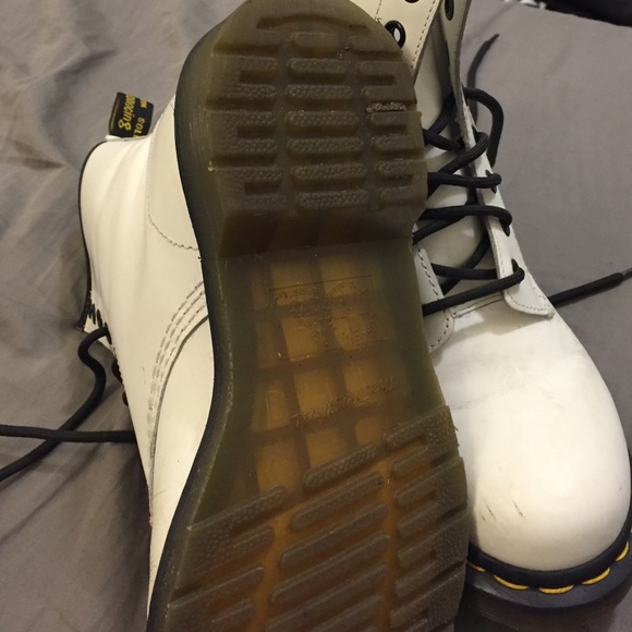 White Dr. Martens. Worn 2-3 times. - Picture 2 of 3