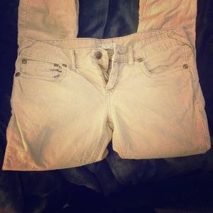 Stylish Free People corduroy tan skinny pants