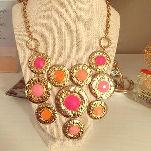 Pink statement necklace