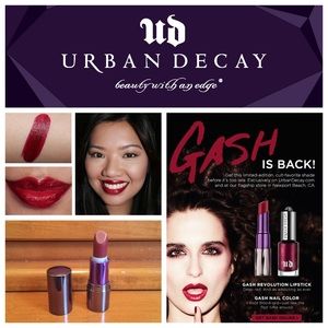 URBAN DECAY Lipstick in "Gash" (Dark Red)