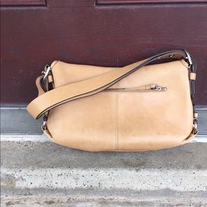 Tan leather Coach purse