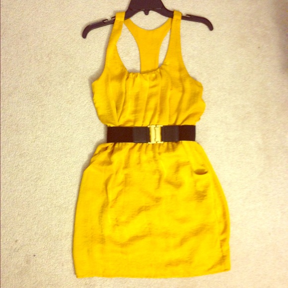 Mustard yellow dress
