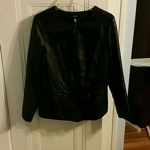 Alfani leather jacket with ruffle detail