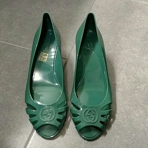 Gucci rubber wedge. New without Tags.