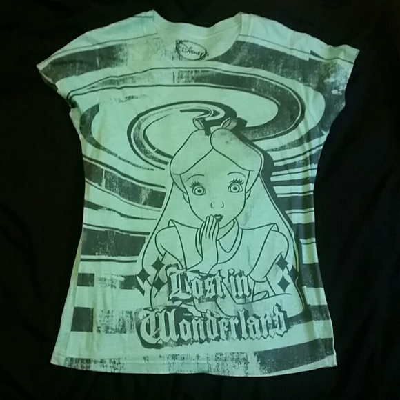 NWOT Green Alice in Wonderland Tee