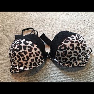 Patterned with Black Lace Bra
