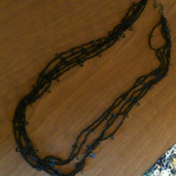 Floral spaghetti strap top and necklace - Picture 2 of 3