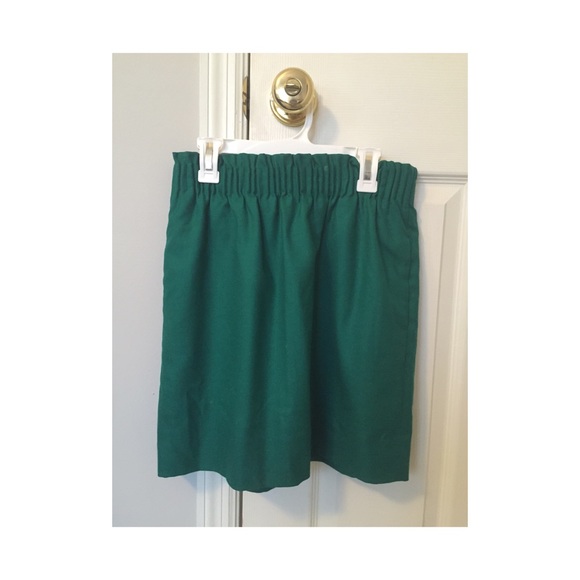 J. Crew Green Paper Bag Skirt