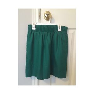 J. Crew Green Paper Bag Skirt