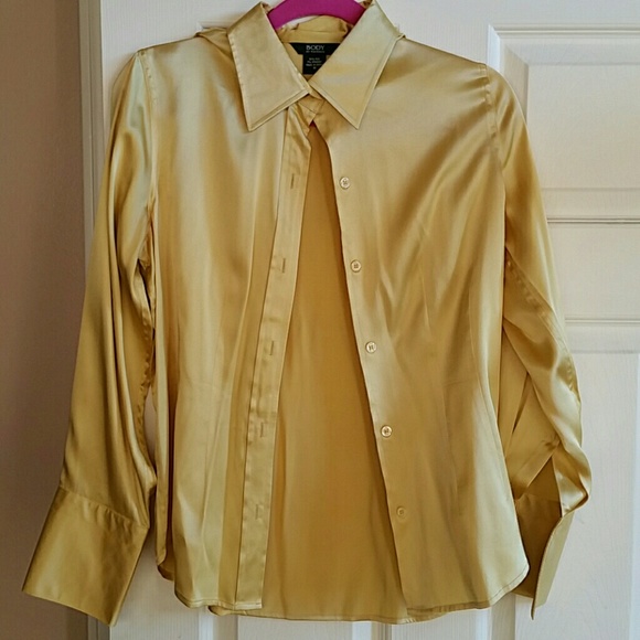 Body by Victoria Secret silk shirt gold