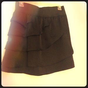 Tiered black skirt