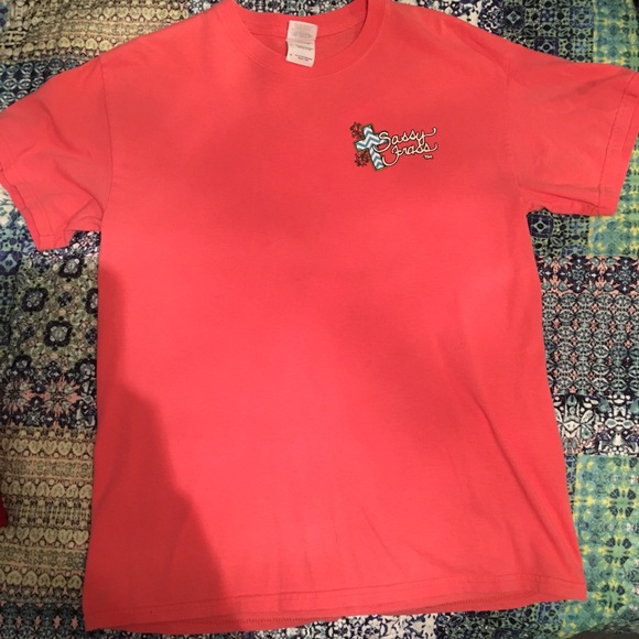 Coral sassy frass shirt