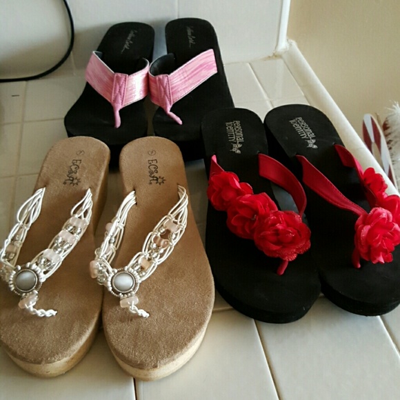 Wedge  sandals all for $8