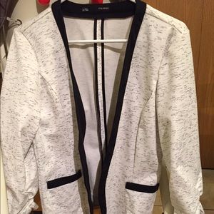 Black and white blazer