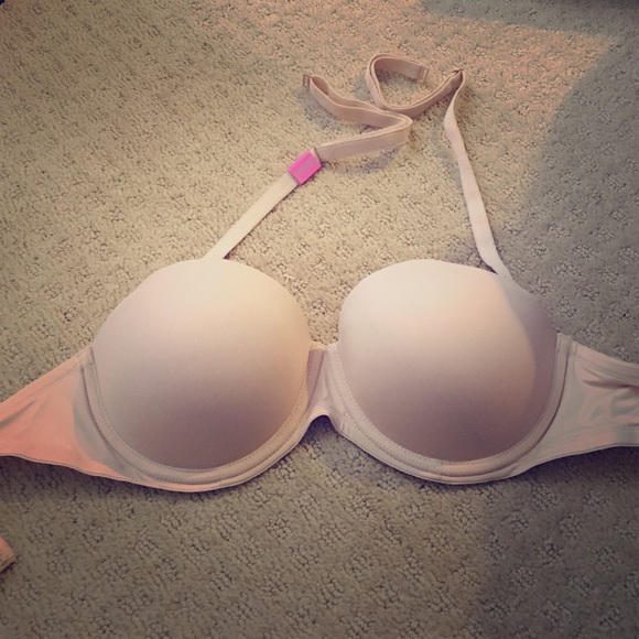 Pink Victoria secret convertible strapless bra 34b