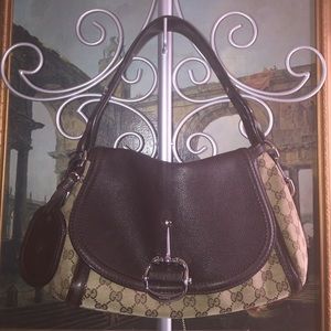 Authentic Gucci techno horsebit handbag