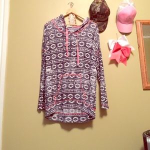 Thin hoodie. Tribal print❤️❤️