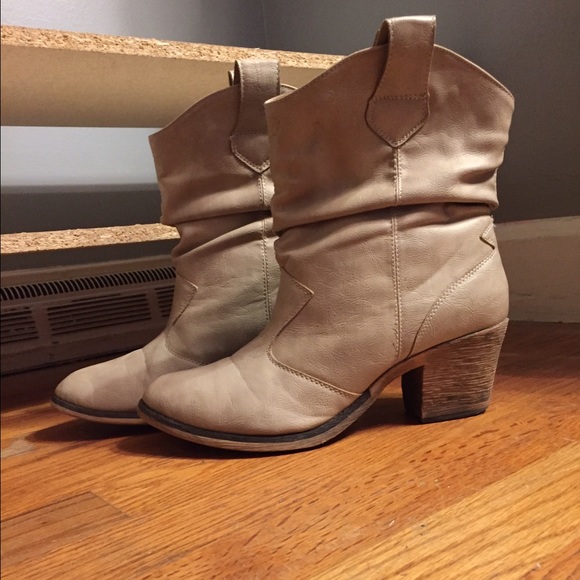 Tan booties
