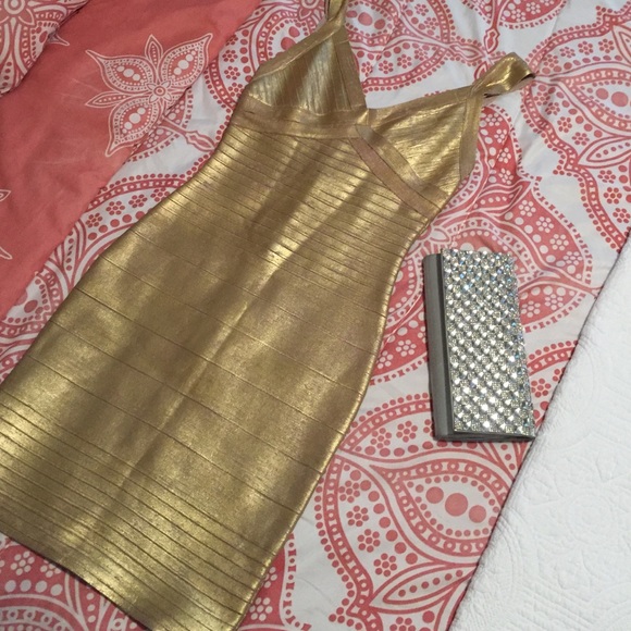 Gold Bandage Dress