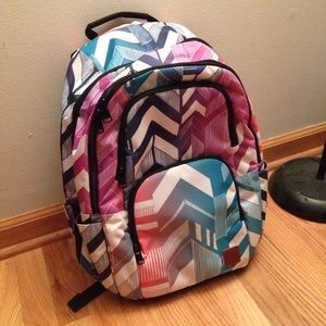 NWT Roxy rainbow patterned book bag