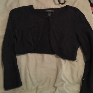 Black Angora type half sweater top