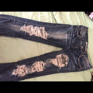 Distressed jeans