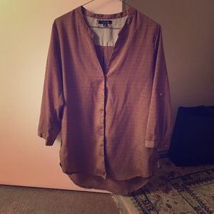 Tan dotted blouse