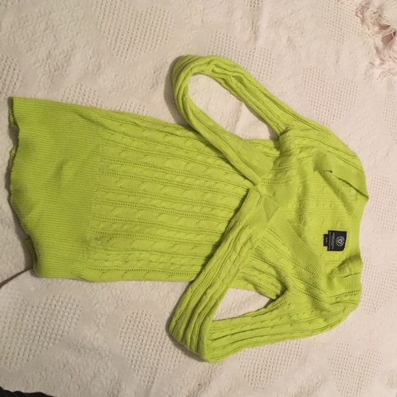 Green knit sweater