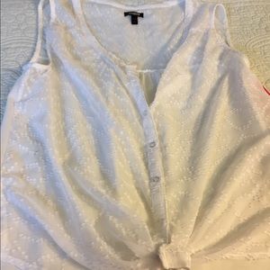 Seventeen White Sheer Blouse NEW WITH TAGS
