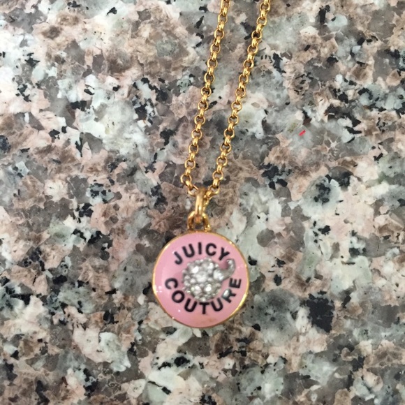 Gold Juicy Couture cupcake charm necklace