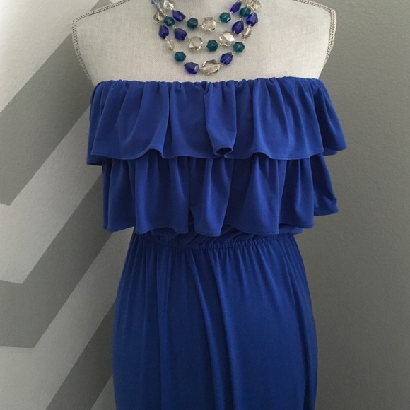 Ruffled top maxi dress