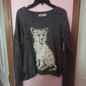 Grey Cozy Hollister Long Sleeve Sweater