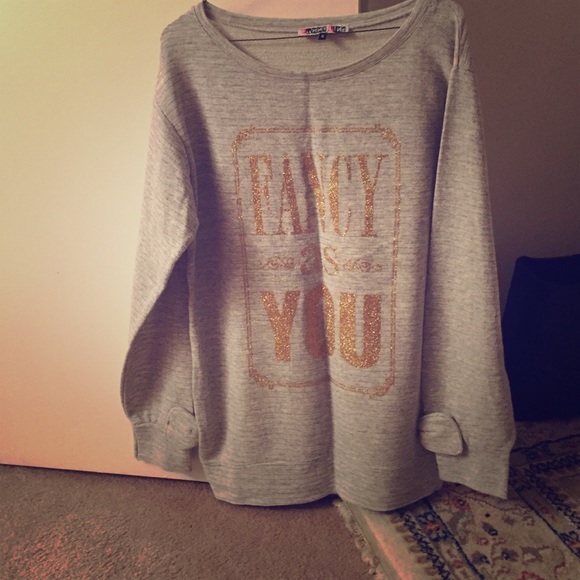 Gray quote sweater