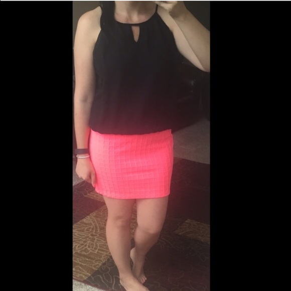 Black and pink dress