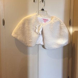 Girls Copper Key size 14 faux fur shaw