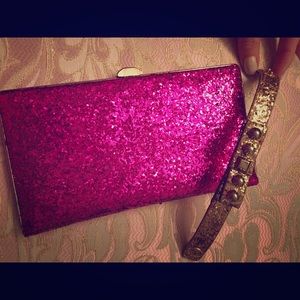Jessica Simpson bracelet and pink sparkly wallet